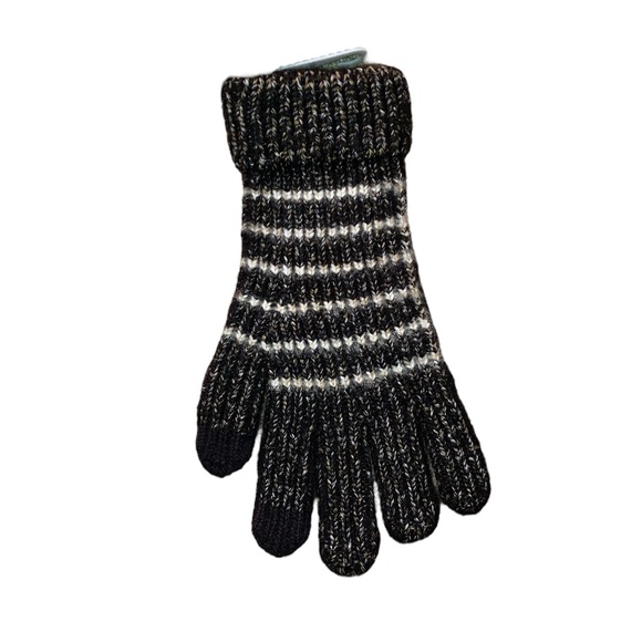 Time And Tru Strip Knit Ribbed Gloves - Picture 2 of 8